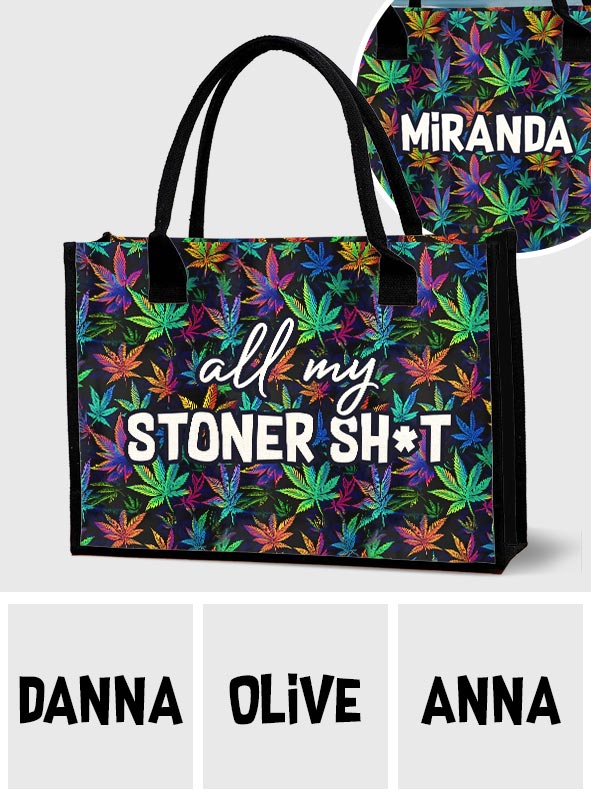 Mein ganzer Kifferkram – Personalisierte Tragetasche aus Canvas für Cannabis