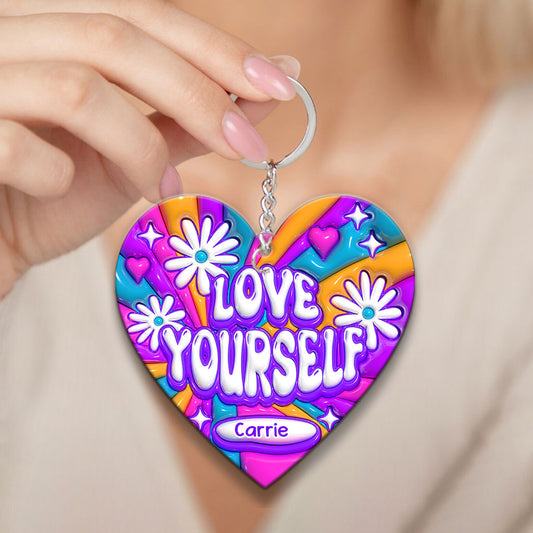 Liebe dich selbst – Personalisierter Schlüsselanhänger