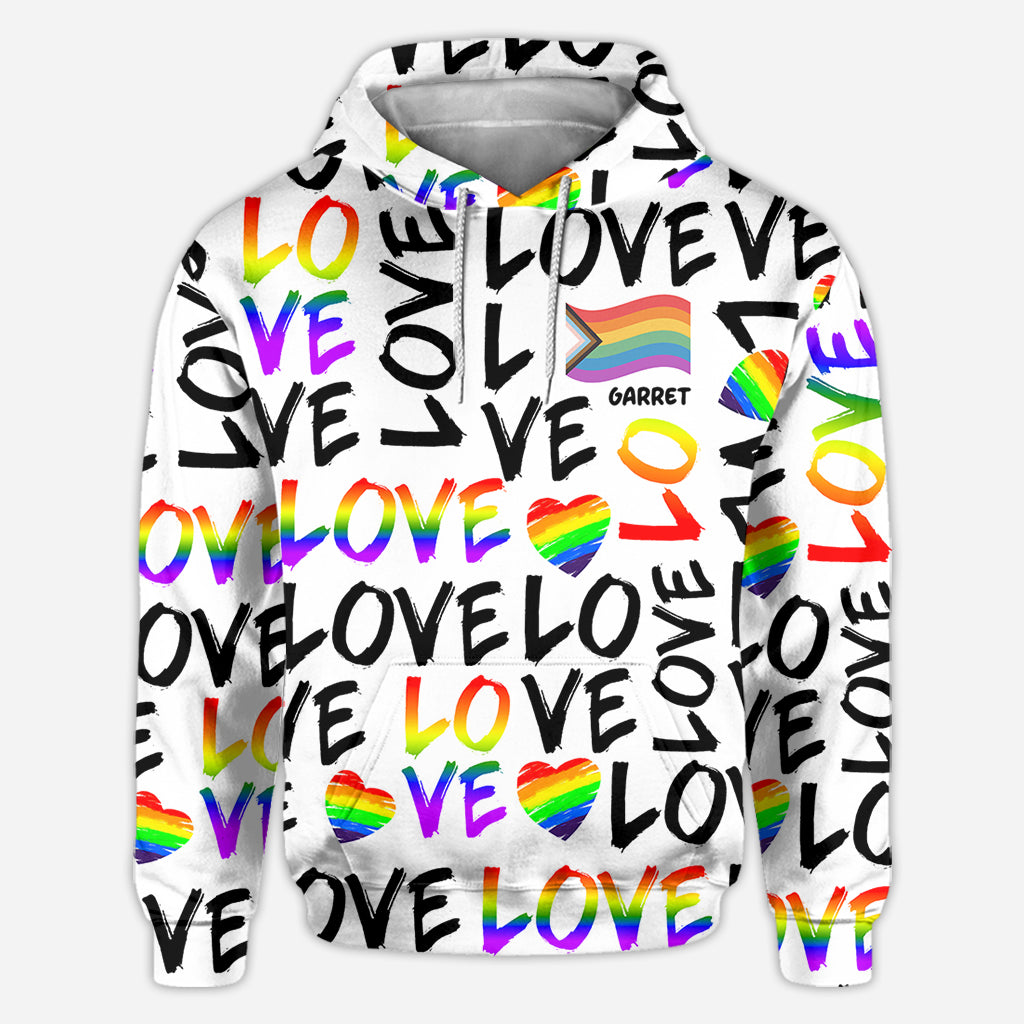 L'amour c'est l'amour - T-shirt personnalisé de soutien LGBT