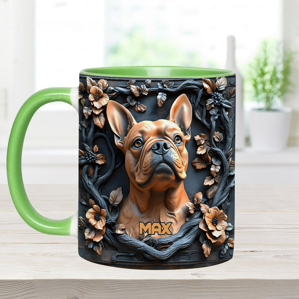 Mug personnalisé avec motif chien « Lovely Frenchie »
