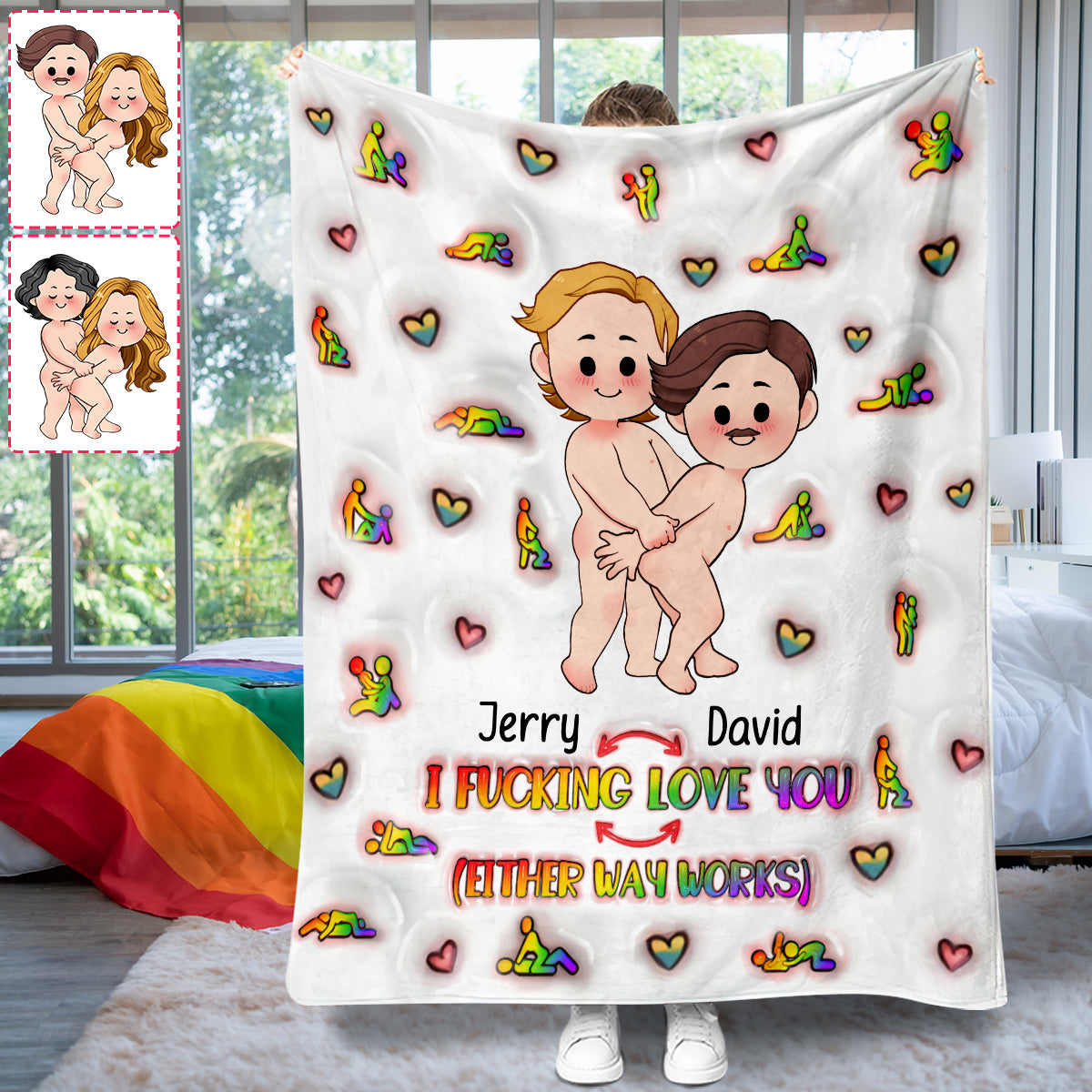 Ich liebe dich – Personalisierte LGBT-Unterstützungsdecke