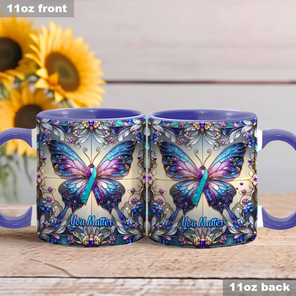 You Matter - Personalized Suicide Prevention Accent Mug