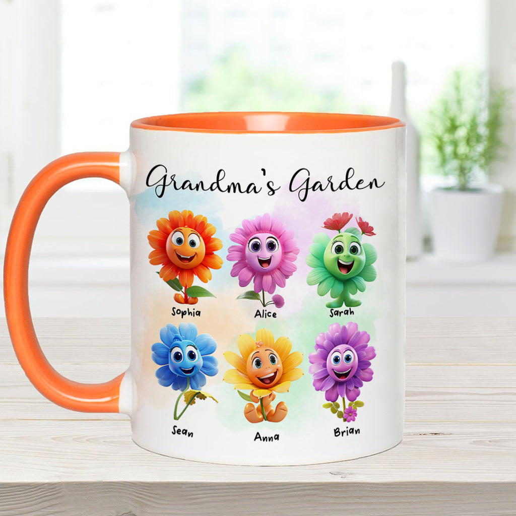 Grandma's Garden - Personalized Grandma Accent Mug