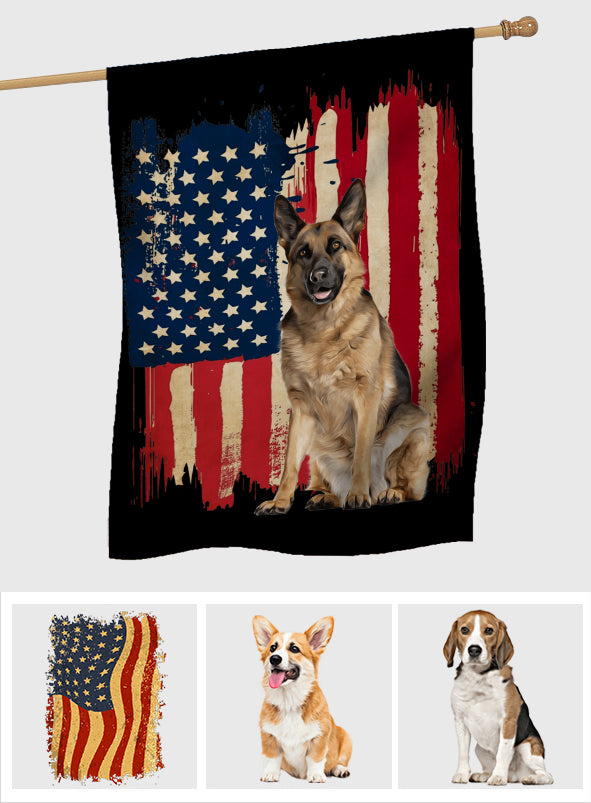 Welpenflagge - Personalisierte Hundehüttenflagge