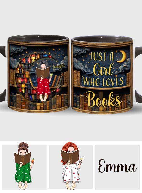 Mug personnalisé « Juste une fille qui aime les livres »