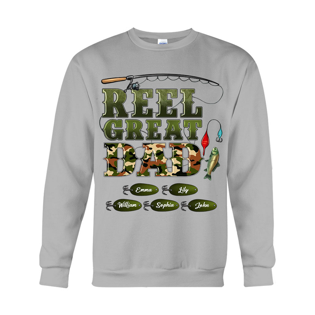 Western Reel Great Dad Camouflage - Personalized Father T-shirt And Hoodie