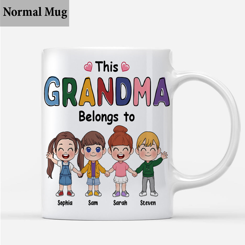 This Grandma Belongs To - Personalized Grandma Mug