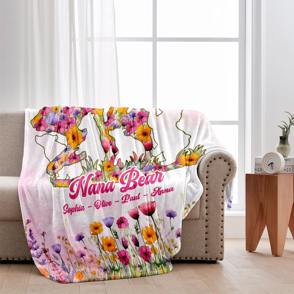 Mama Bear - Personalized Mother Blanket