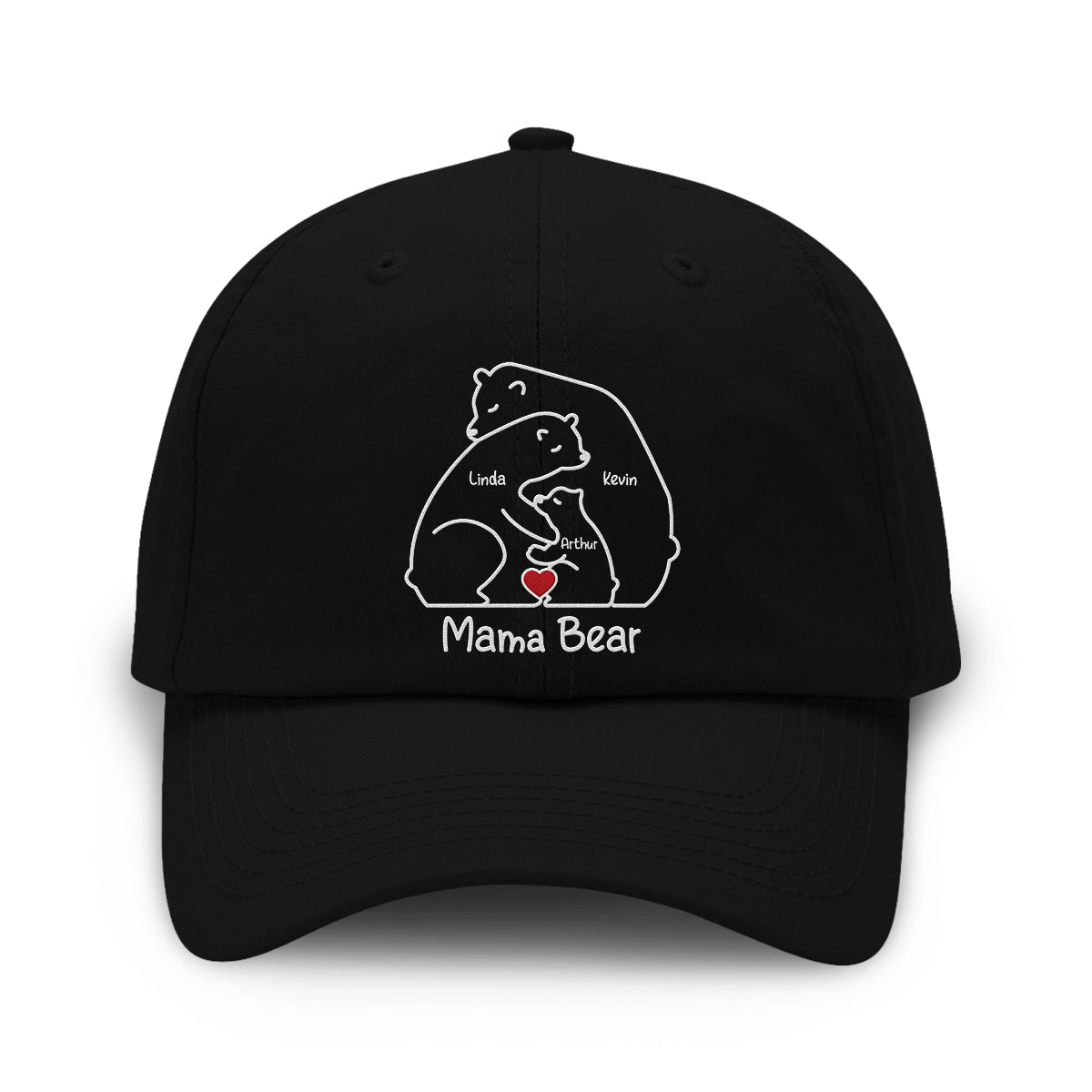 Mama Bear Hugging Her Cubs - Personalized Mother Embroidered Classic Cap