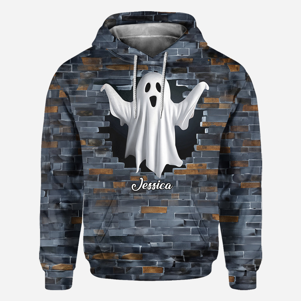 Funny Ghost Couple - Personalized Couple All Over Shirt