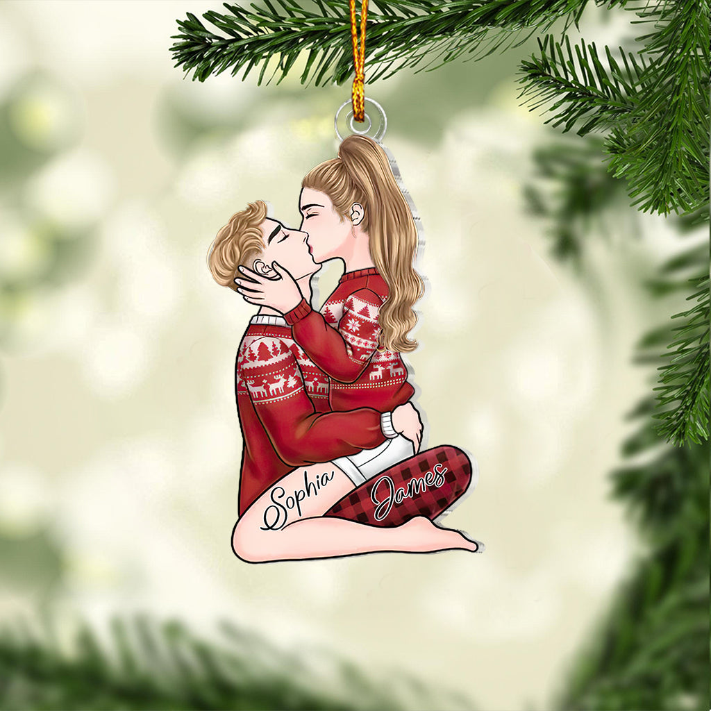 I Love You - Personalized Couple Custom Shaped Ornament