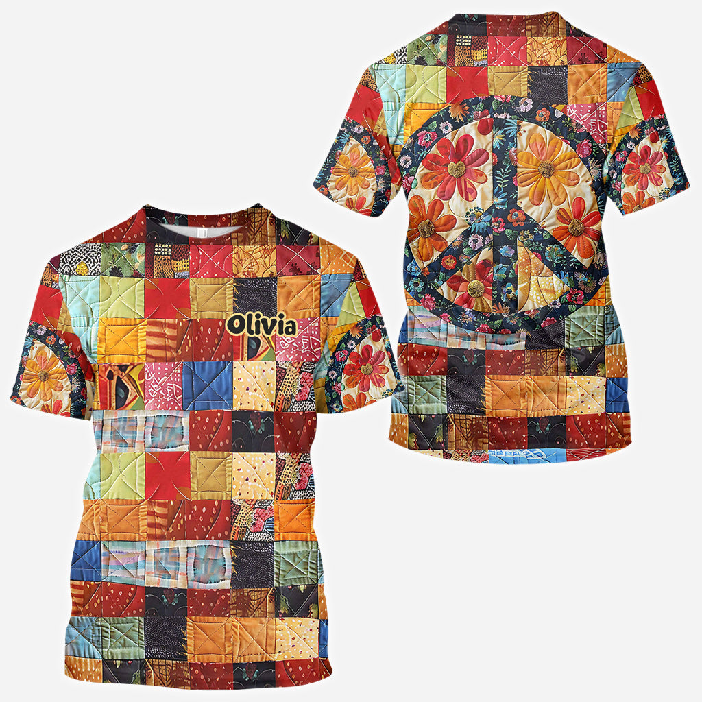 T-shirt hippie personnalisé Trippie Hippie Sign - T-shirt intégral hippie