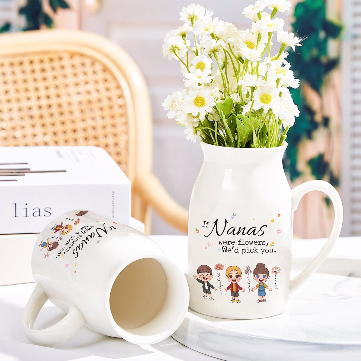 If Nana Were Flowers - Personalized Grandma Ceramic Flower Vase