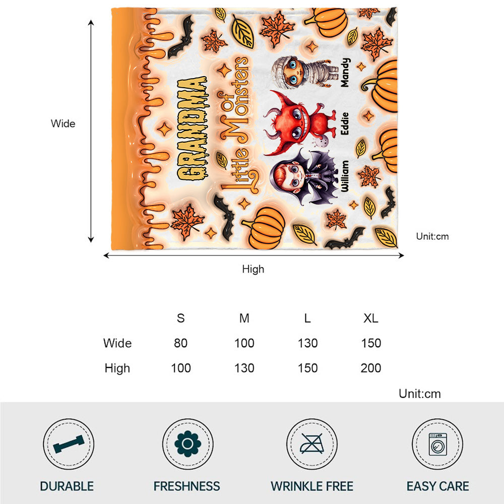 Grandma Of Little Nightmares - Personalized Grandma Blanket