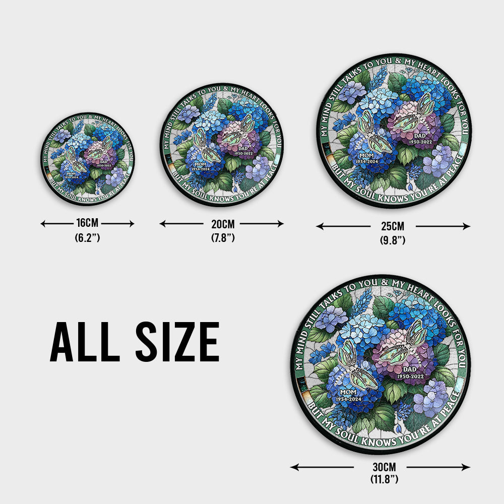 My Mind Still Talks To You - Personalized Memorial Stained Glass Suncatcher