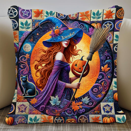 Beautiful Witch - Personalized Witch Throw Pillow