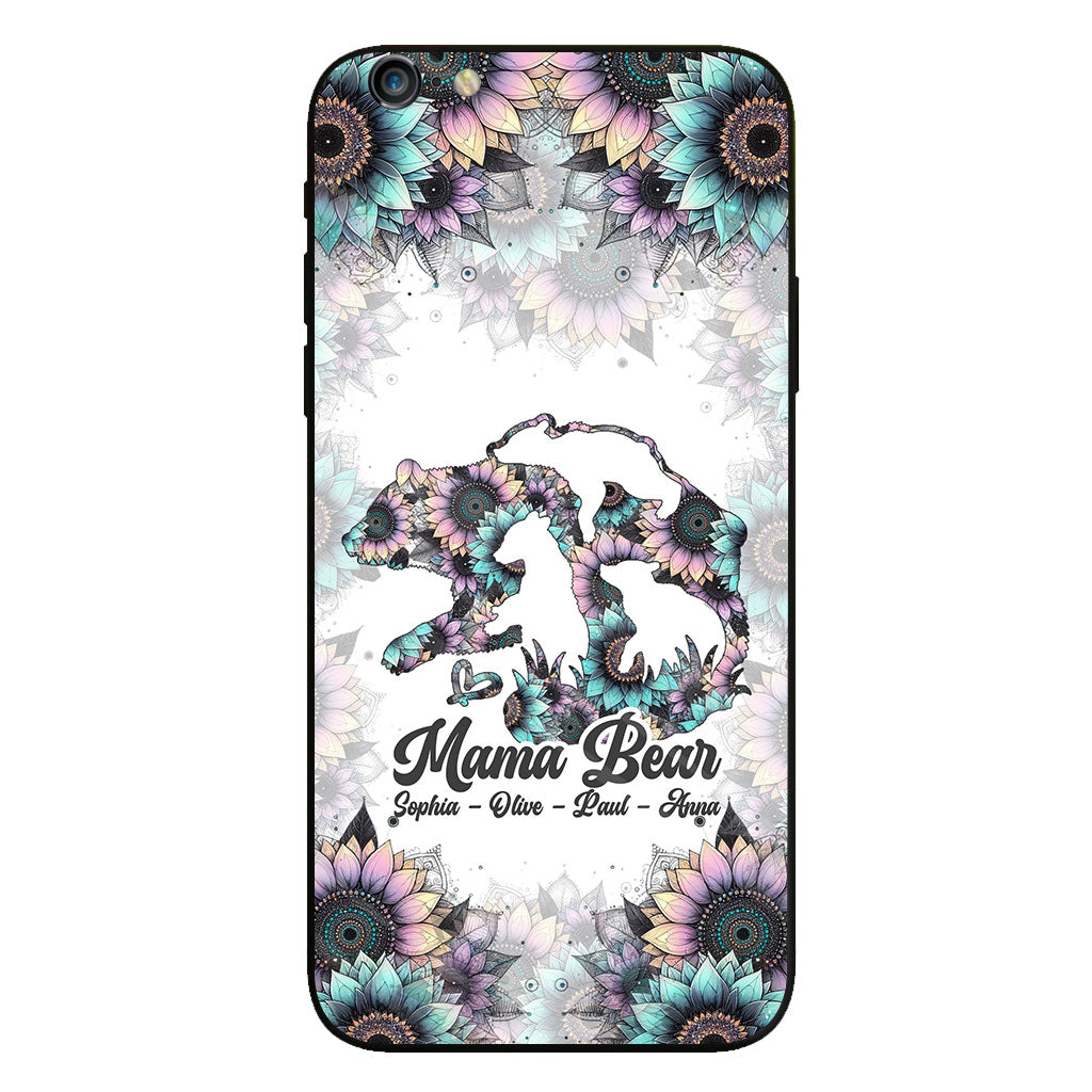 Mama Bear - Personalized Mother Clear Phone Case