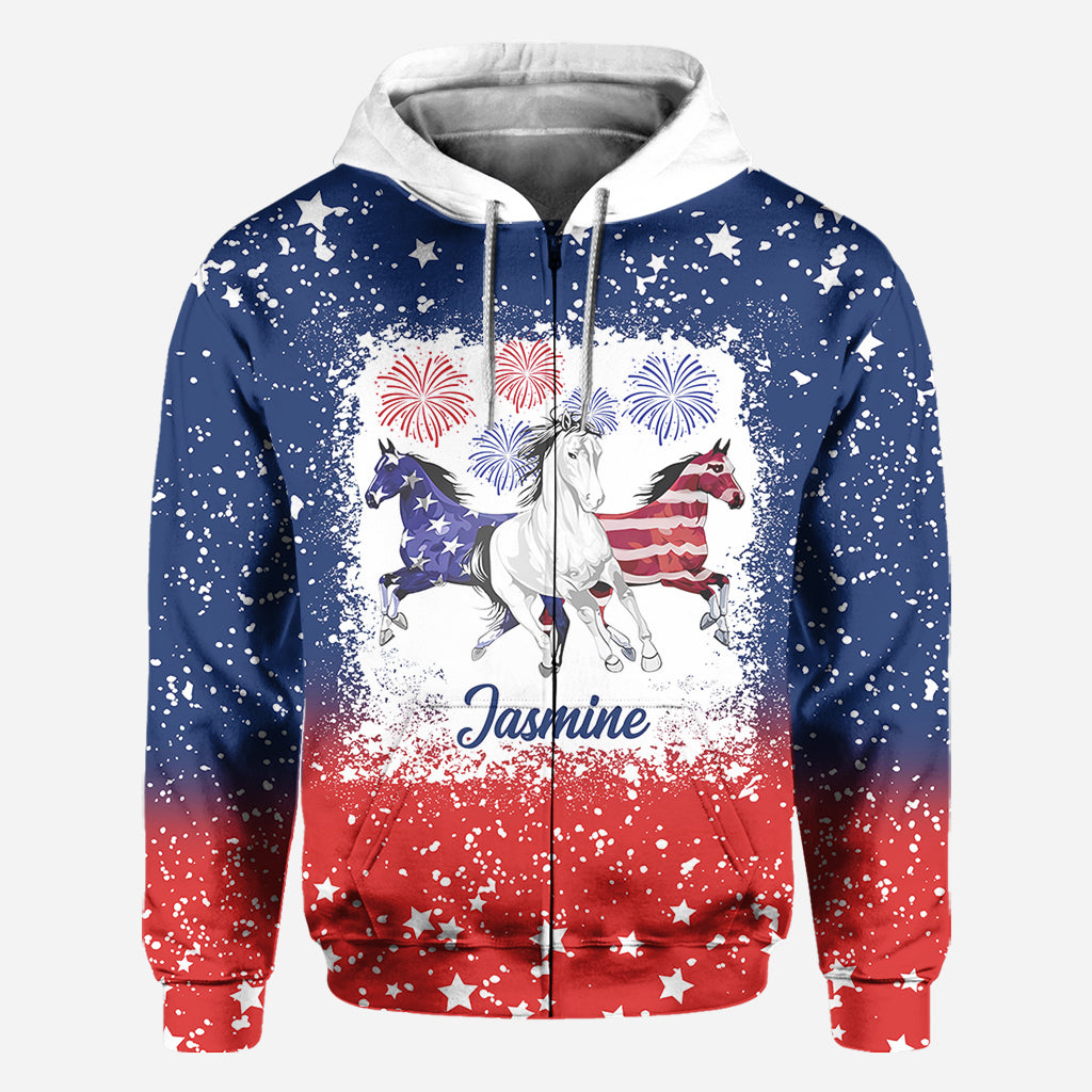 Horse Independence Day Pattern - Personalized Horse All Over Shirt