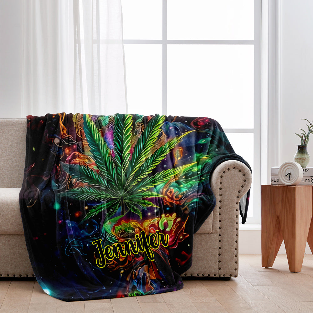 Stoner Chick - Personalisierte Weed-Decke