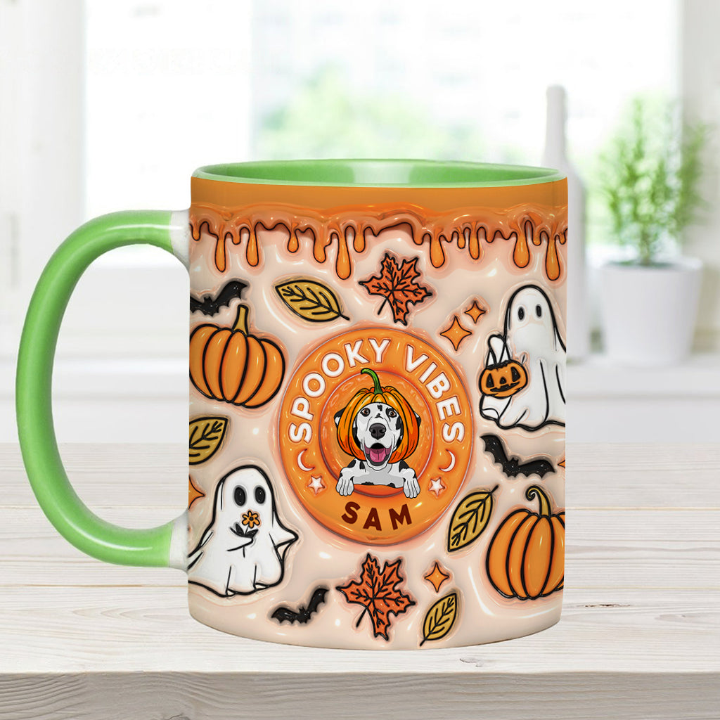 Gruselige Stimmung! Geisterfall – Personalisierte Tasse mit Hundemotiv