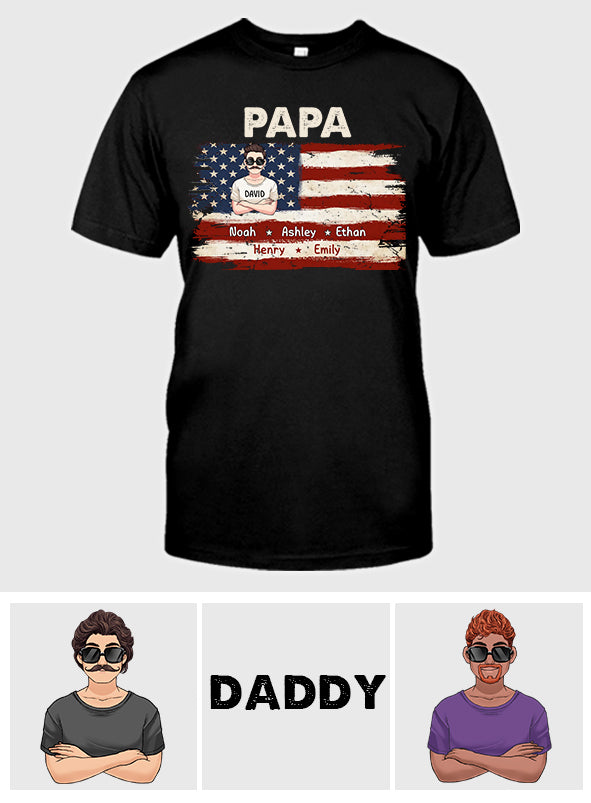 Dad's Life 4th Of July - Personalized Father T-shirt And Hoodie