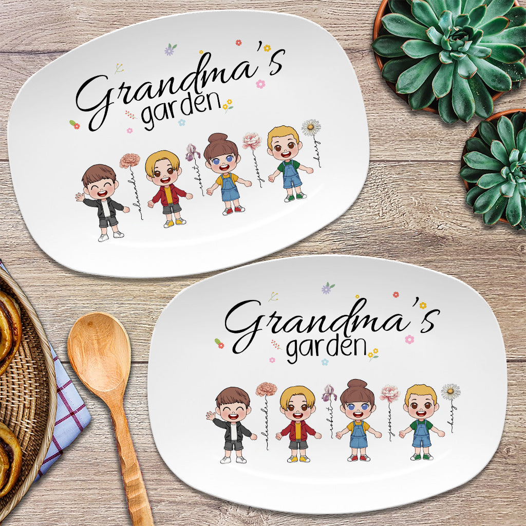 If Nana Were Flowers - Personalized Grandma Plate