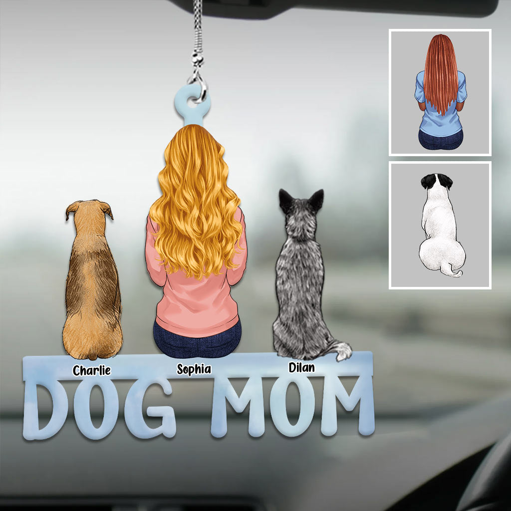 Hundemama, Katzenmama, Hundepapa, Katzenpapa – Personalisierter Autoanhänger mit Hund