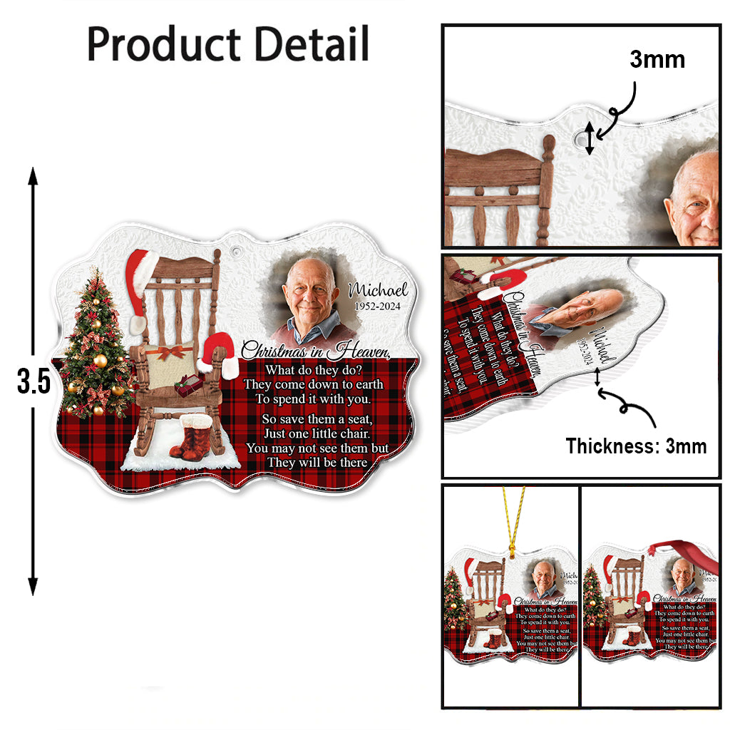 Christmas In Heaven - Personalized Memorial Custom Shaped Ornament