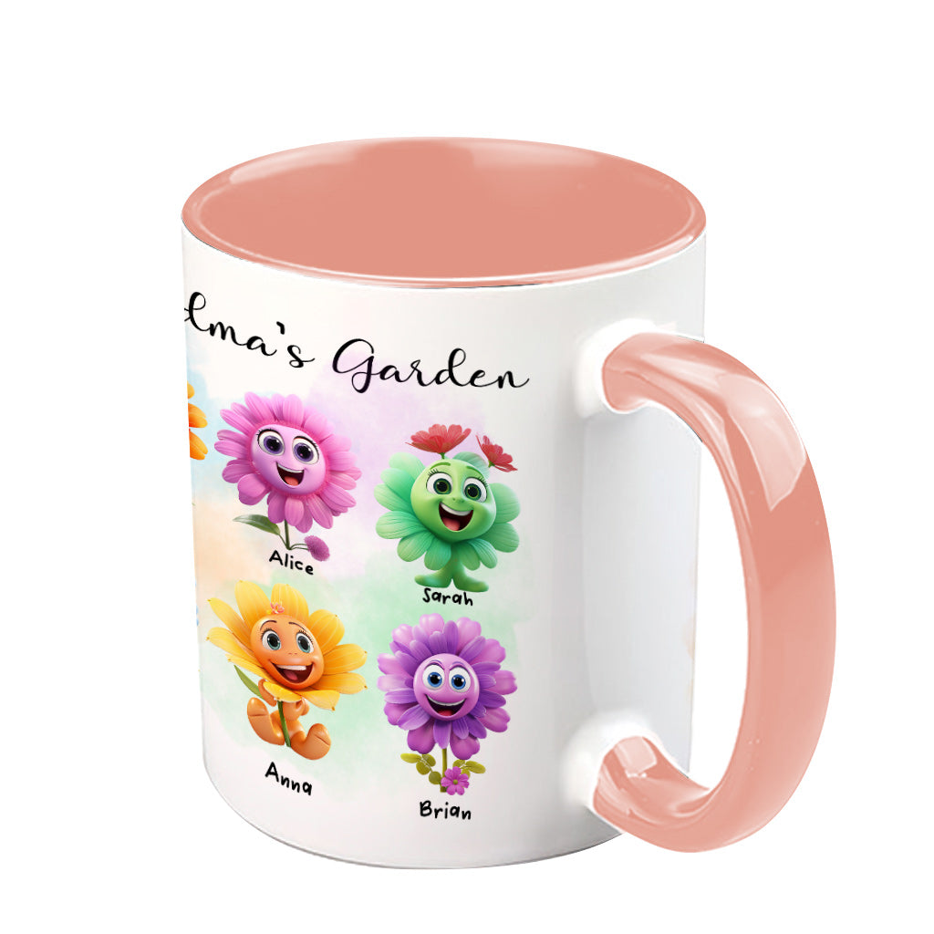 Grandma's Garden - Personalized Grandma Accent Mug