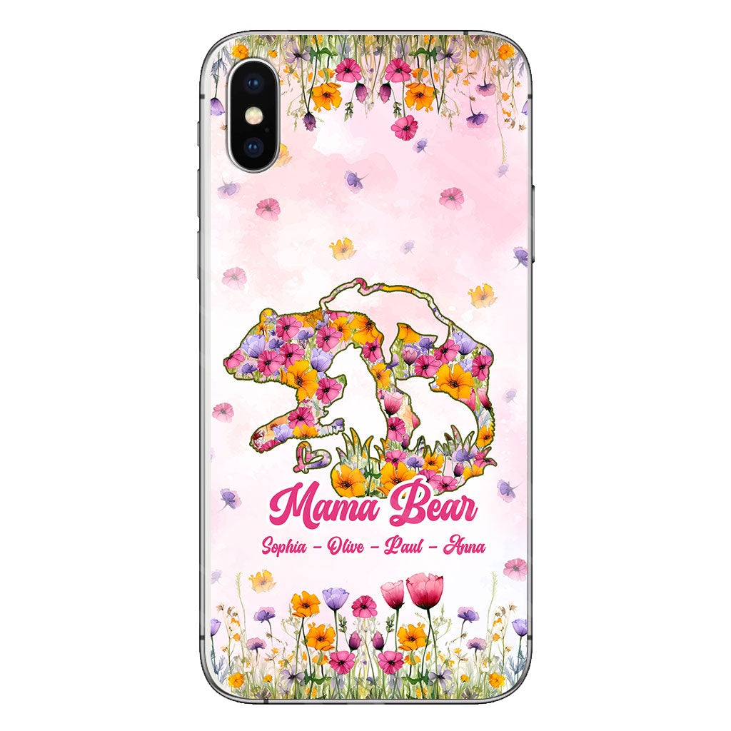 Mama Bear - Personalized Mother Clear Phone Case