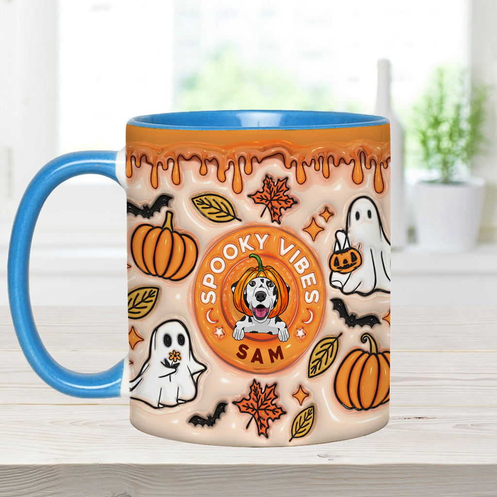 Gruselige Stimmung! Geisterfall – Personalisierte Tasse mit Hundemotiv