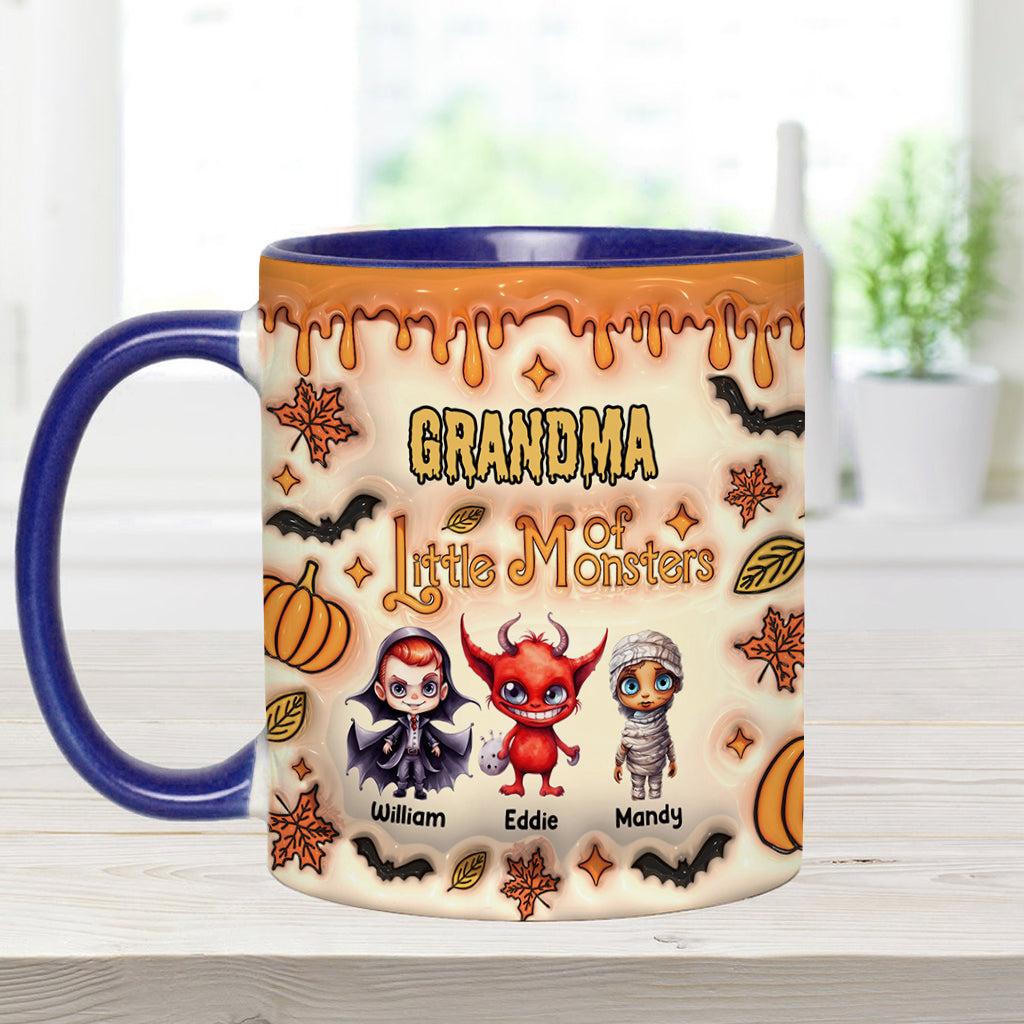 Grandma Of Little Nightmares - Personalized Grandma Accent Mug