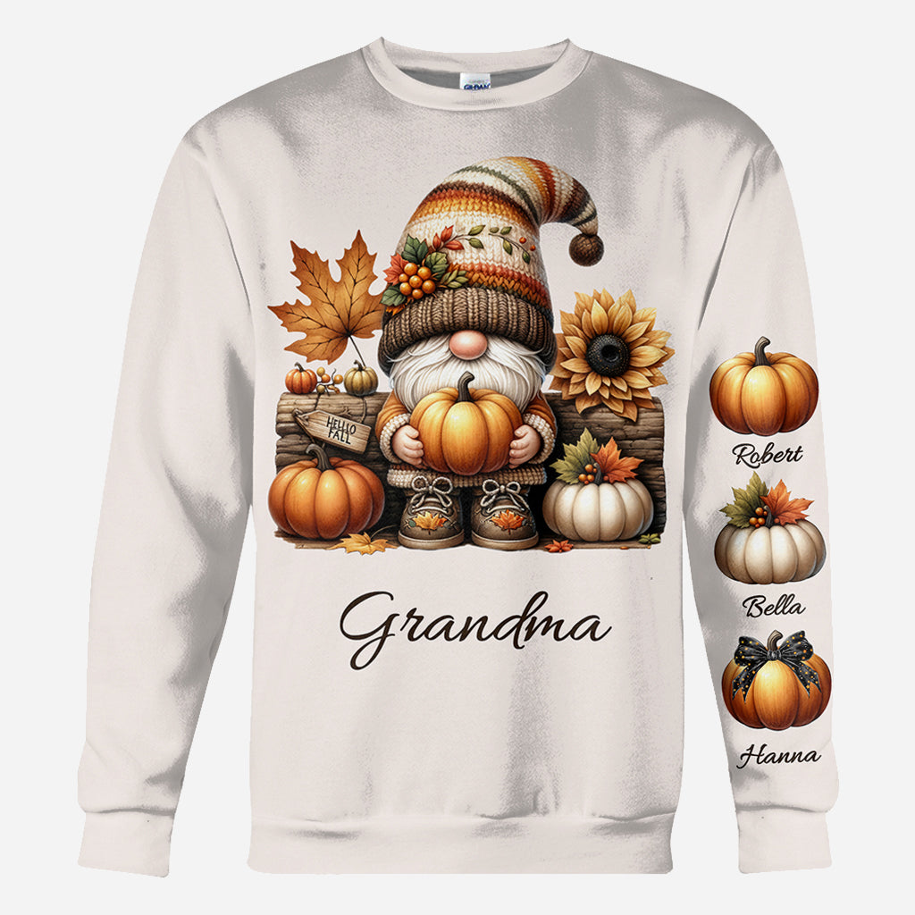 Grandma's Little Pumpkins - Personalized Grandma All Over Shirt