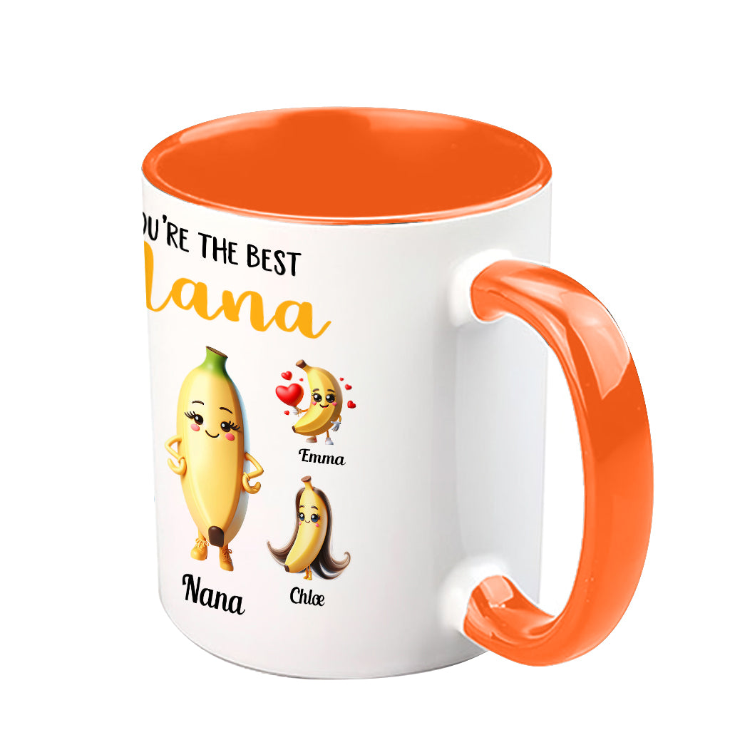 Best Nana Ever - Personalized Grandma Accent Mug