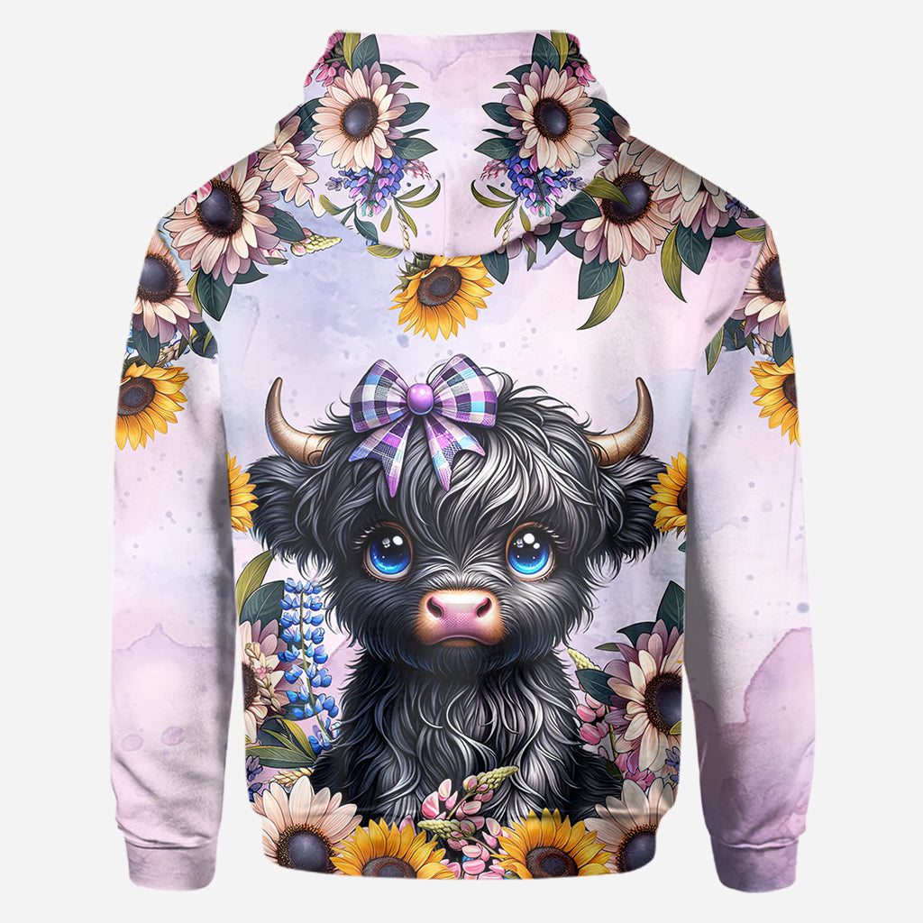 Niedliches kleines Kuh-Shirt mit Allover-Personalisierung