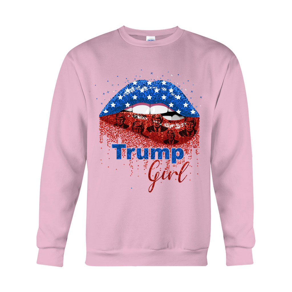 American Lips Trump Girl 2024 – T-Shirt und Hoodie