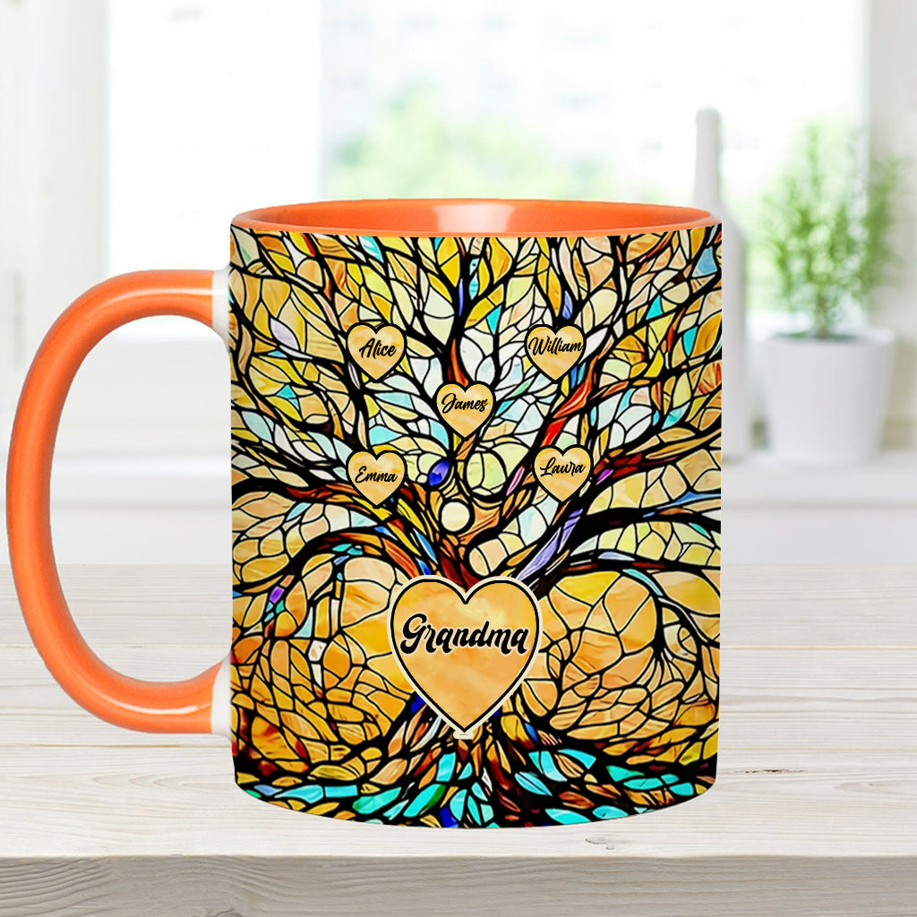 Our Family Tree - Personalized Grandma Accent Mug