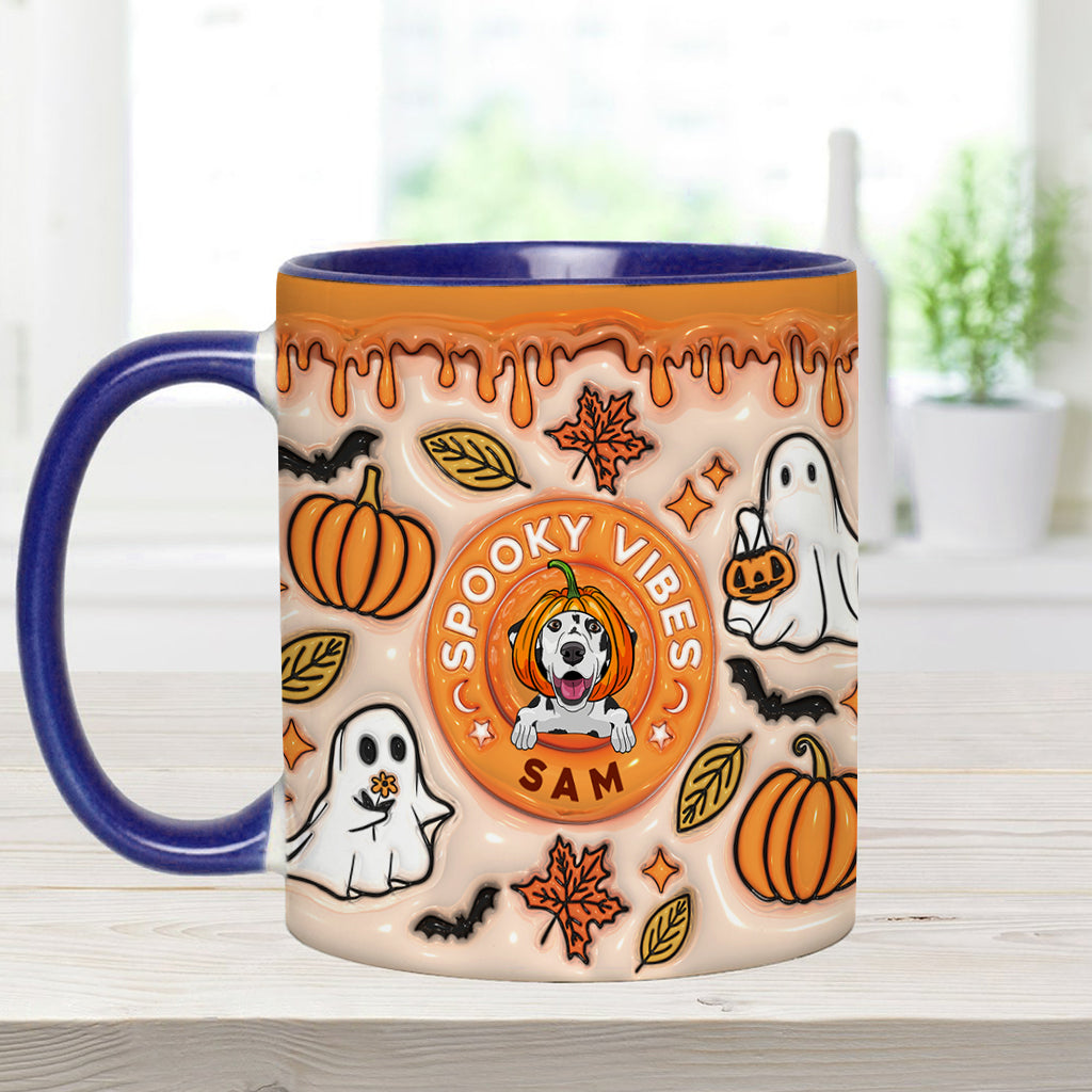 Gruselige Stimmung! Geisterfall – Personalisierte Tasse mit Hundemotiv