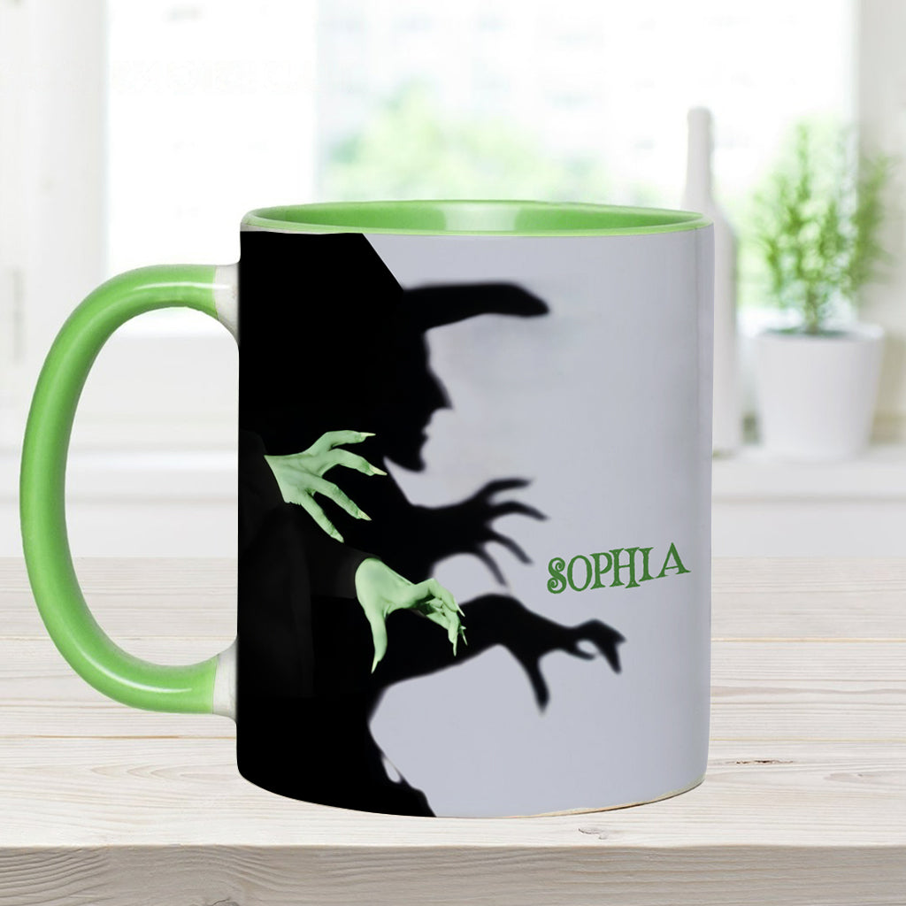 Halloween Witch Shadow - Personalized Witch Accent Mug