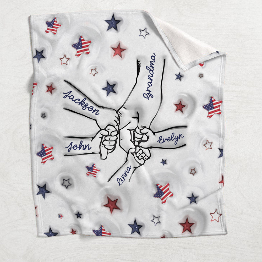 Proud Grandma Mom Aunt - Personalized Grandma Blanket