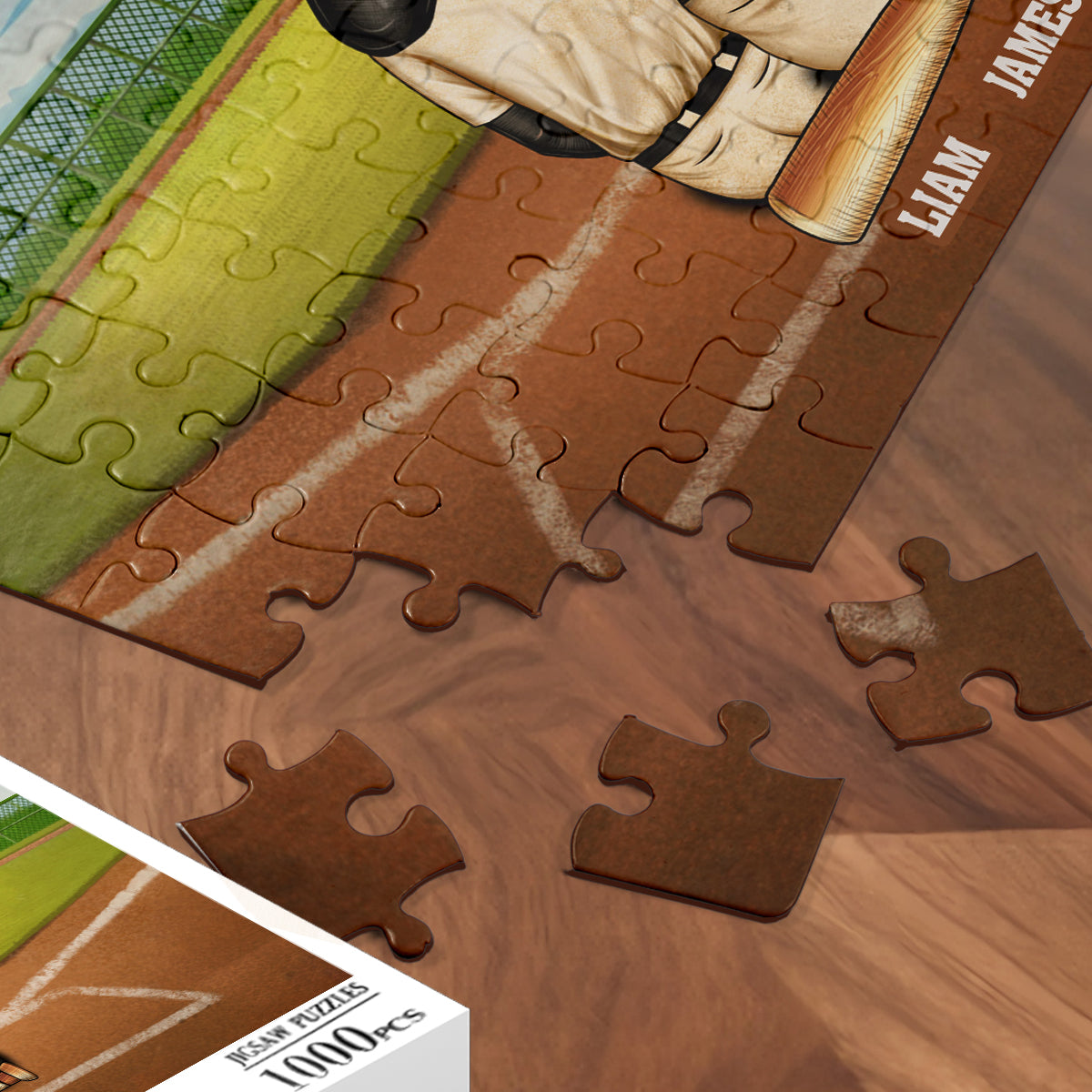 Best Dad Ever - Personalized Baseball Jigsaw Puzzle
