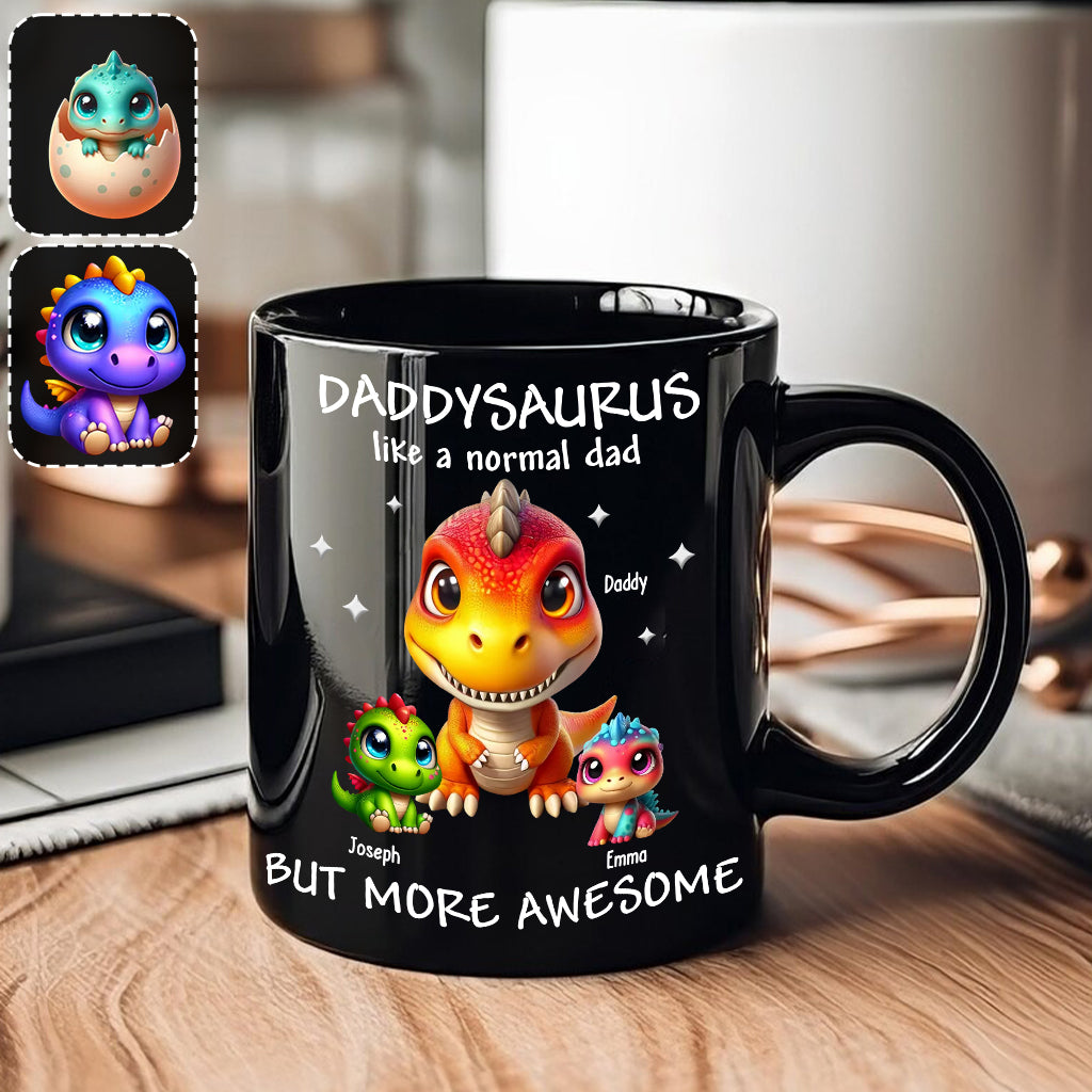 Daddysaurus Grandpasaurus 3D Dinosaurs - Personalized Father Mug