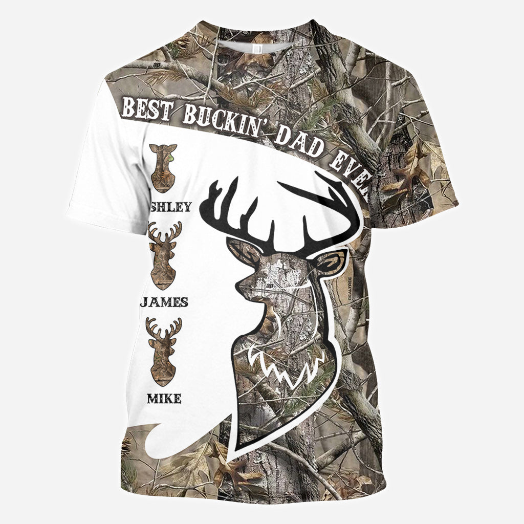 Best Bukin' Dad Ever - Personalized Hunting All Over Shirt