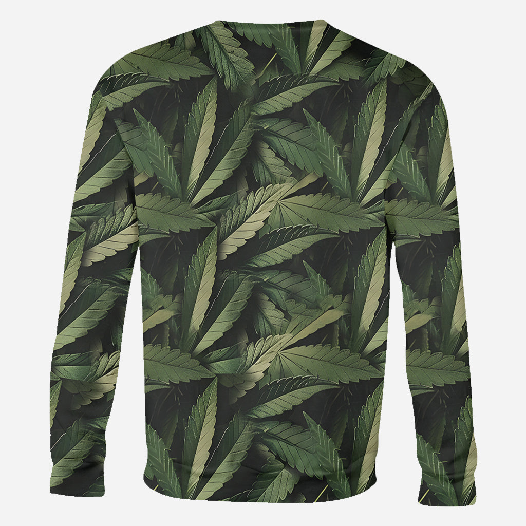 Je suis un homme simple, j'aime les joints et les seins - T-shirt personnalisé « Weed All Over »
