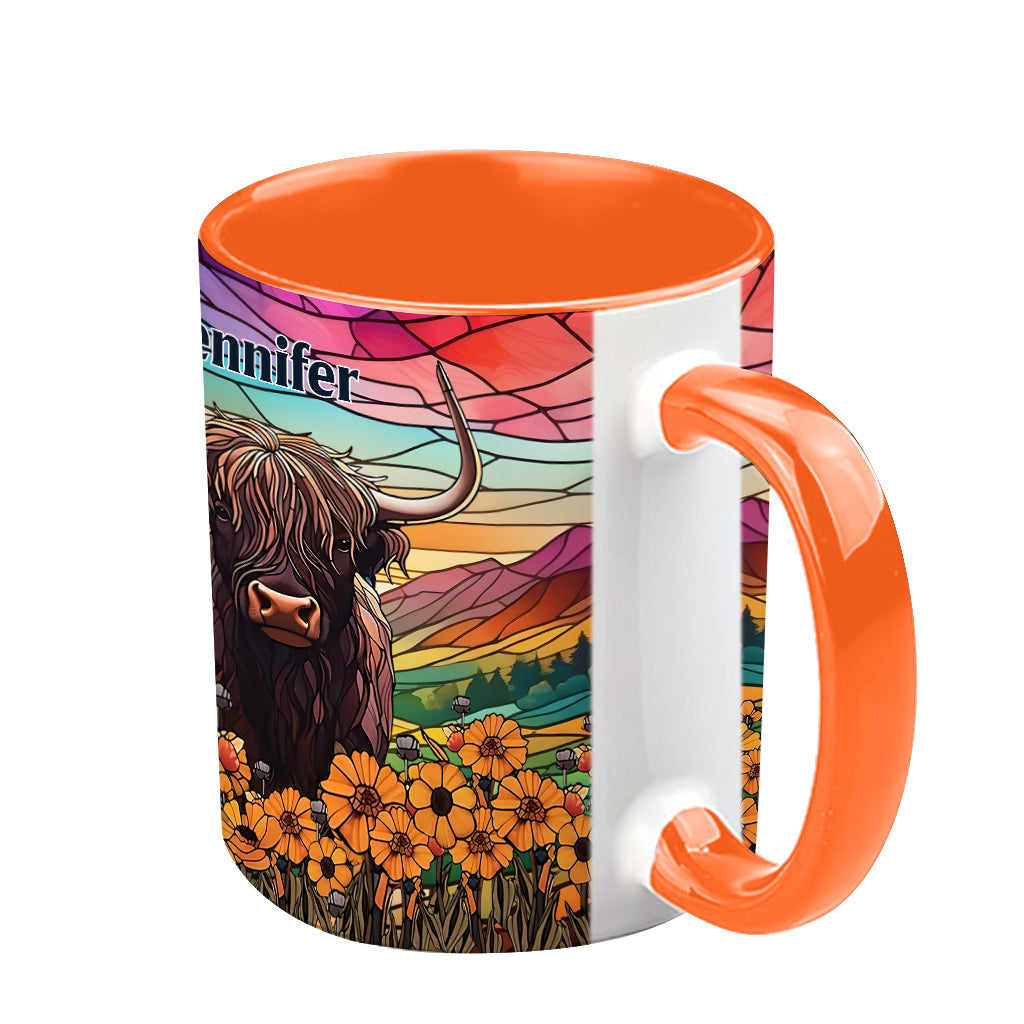 Liebe Hochlandrinder - Personalisierte Tasse