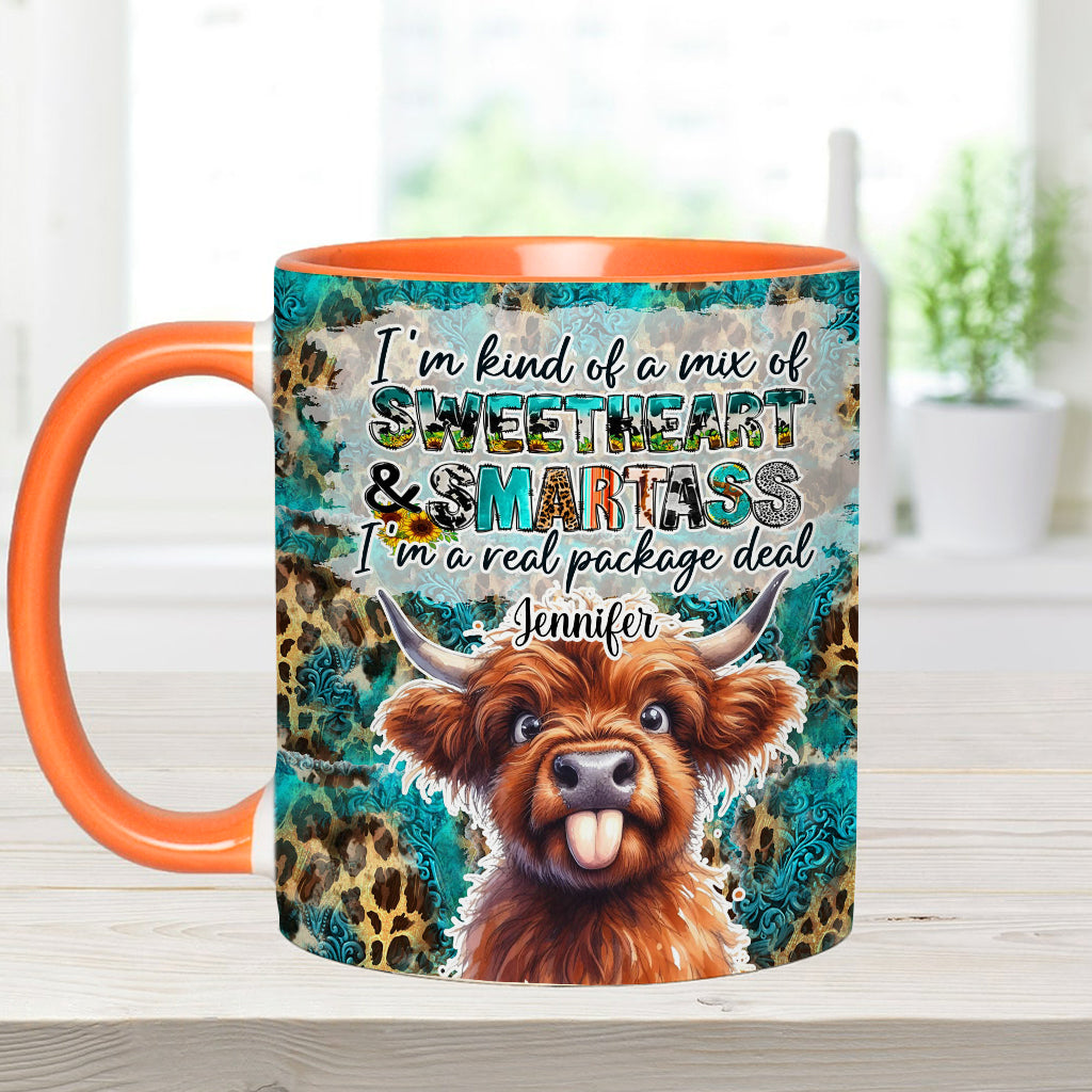 Mug personnalisé « Vache des Highlands impertinente »
