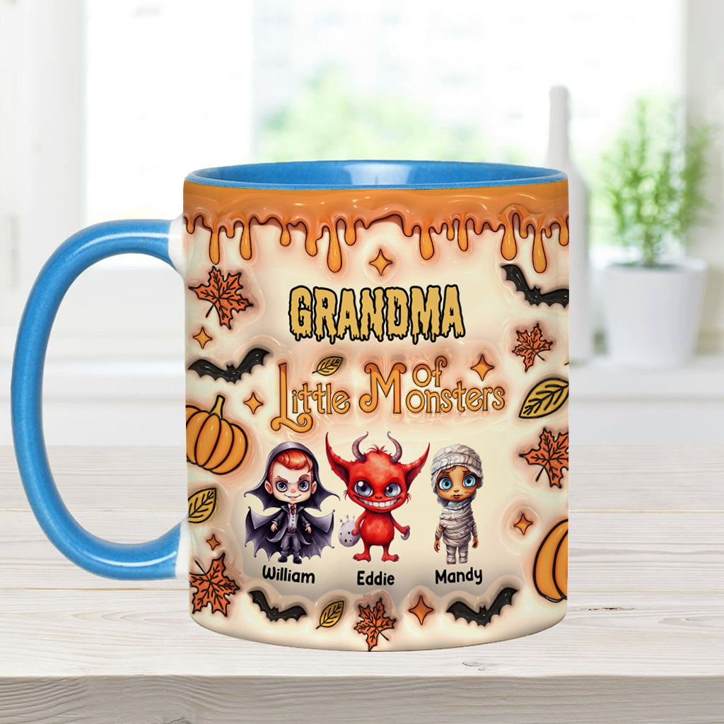 Grandma Of Little Nightmares - Personalized Grandma Accent Mug