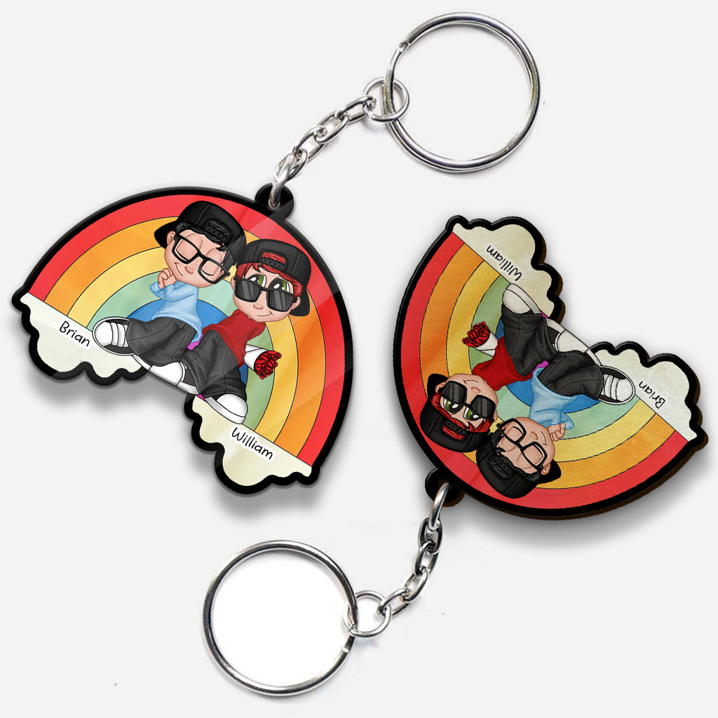 I Like You And I Love You - Personalized LGBT Support Keychain