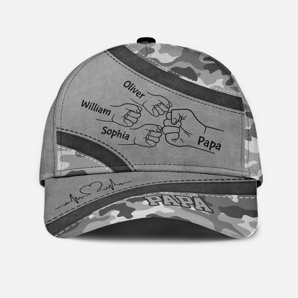 Best Dad Ever Camo Pattern - Personalized Father Classic Cap