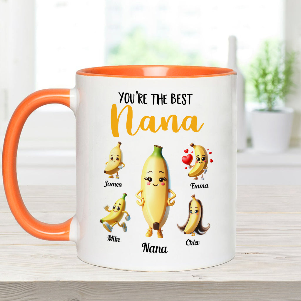 Best Nana Ever - Personalized Grandma Accent Mug
